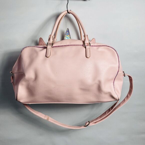 OMG Accessories Pink Miss Gwen Glitter Flower Crown Unicorn Duffle Bag 18x11x8 - Picture 2 of 5